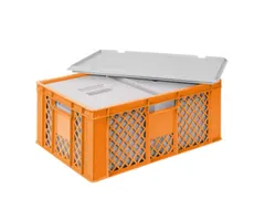 Euronorm-stapelbak,m. 2isoleerboxen,HxLxB 240x600x400mm,43/10,4l,HDPE