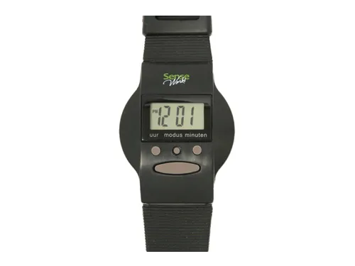 Horloge Senseworks Nederlandssprekend 12/24 zwart