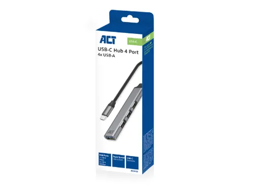 Hub ACT USB-C 3x USB-A 2.0 en 1x USB-A 3.0