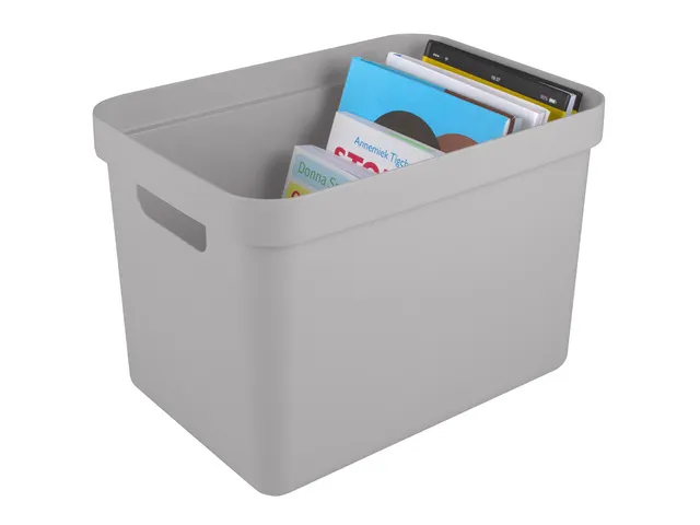 Sigma Home opbergbox 18L grijs - 35x24,6x24,3cm