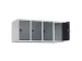 opzetkast,v. locker,4vak.,vak B 300mm,HxBxD 500x1200x500mm