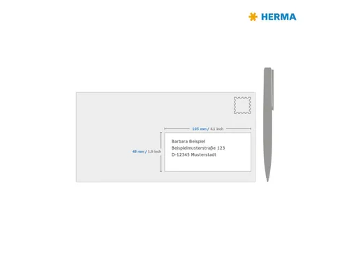 HERMA 4457 Premium etiketten A4 105x48mm Wit 1200 stuks