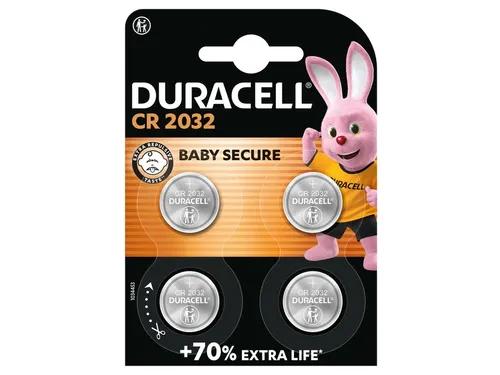 Batterij Duracell knoopcel 4x CR2032 lithium Ø20mm 3V-180mAh