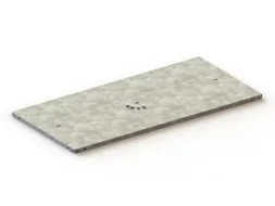 legbord,v. inhaakstelling,BxD 1250x600mm,vakl. 100kg,m. lengtekanaal