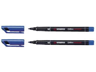 Viltstift STABILO OHpen 843/41 permanent rond medium blauw - 2