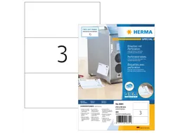 HERMA 4664 Etiketten met perforatie A4 210x99mm Wit 300 stuks