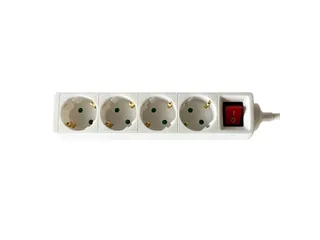 Stekkerdoos BRASQ 4 voudig 3 meter wit - 1