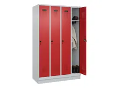 locker,HxBxD 1950x1200x500mm,4vak,vak B 300mm,draaigrendel,sokkel