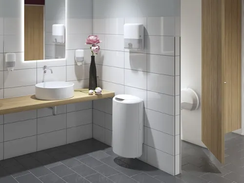 Tork 555000 T2 Mini Jumbo Toiletpapier Dispenser Elevation Wit