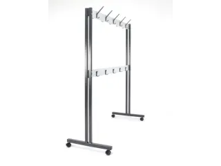 garderoberek,verrijdbaar,HxD 1800x600mm,4zwenkwielen,staal/alu,1000 mm - 1