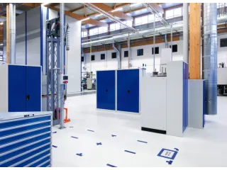 systeemkast,HxBxD 1950x1100x641mm,3xStalen bodem,2lade(n),lak RAL6011 - 3