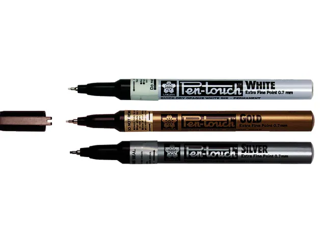 Viltstift Sakura pen-touch EF zilver 1-2mm