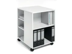 bijzetkast,HxBxD 748x528x592mm,wit,6niveaus,2 OH