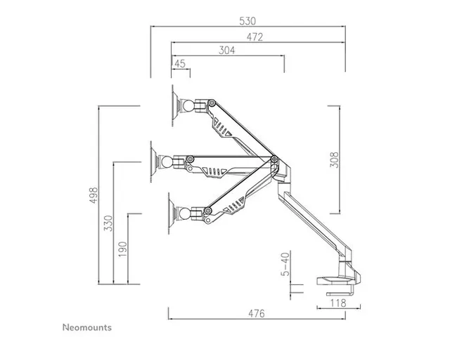Monitoram FPMA-D750 1 scherm10-32 inch Wit