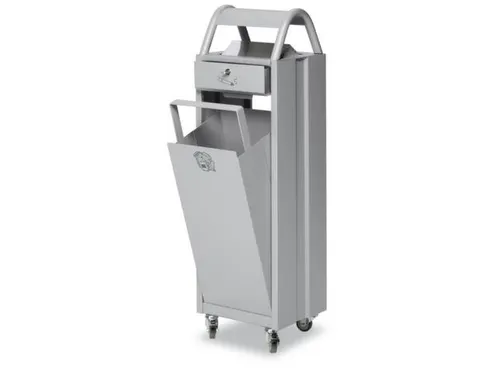 Combi-Asbak 5/35 liter Zilver 960x300x250 Overkapping Verzinkt Zilver
