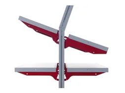legbord,v. paktafel,BxD 1000x300mm,kantelbaar,RAL 9006/RAL 3003