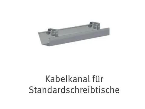 kabelbak,v. bureau,L 590mm,v. tafel B 1400mm,aluminium-zilver