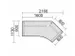 In hoogte verstelbaar hoekbureau 680-820x2166x1130mm esdoorn zilver