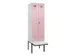 locker met bank,voor scheiding van kleding,HxBxD 2120x600x815mm,2vak