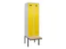 locker met bank,voor scheiding van kleding,HxBxD 2120x600x815mm,2vak