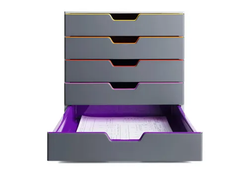 Ladenbox Durable Varicolor 5 laden grijs