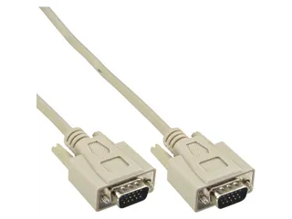 Kabel InLine S VGA 15HD M-M 2 meter beige en grijs - 1
