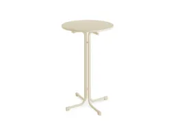 statafel,HxØ 1090x800mm,rond,4voeten zandkleuren,blad MDF