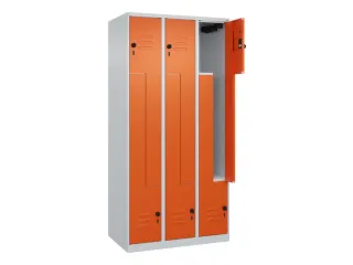 Z-garderobekast,HxBxD 1850x900x500mm,vak B 150/300mm,draaigrendel - 2