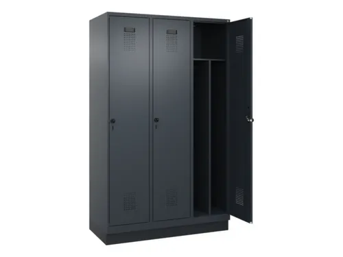locker voor scheiding van kleding,HxBxD 1950x1200x500mm,3vak
