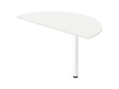 aanbouwtafel,i.h.v.,HxBxD 720-840x1200x600mm,halfrond,Bl-wit