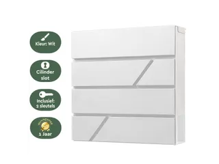 Brievenbus BRASQ PB200 Deluxe wand wit - 4
