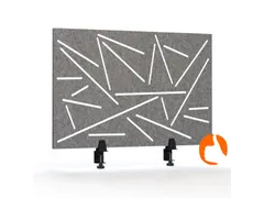 Akoestisch Bureaupaneel met patroon uitsnede 60x75cm Grijs