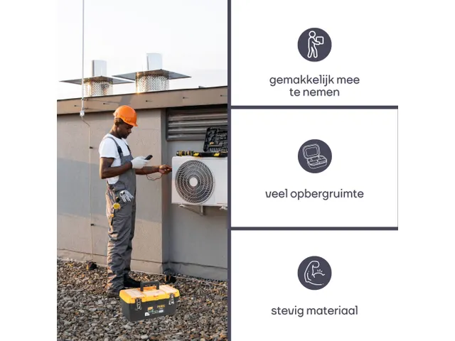 Boîte à outils à fermeture métallique 413x212x186mm