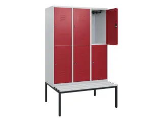 Dubbeldekse dekenkist,HxBxD 1950x1200x815mm,3x2vak.,vak B 400mm - 2