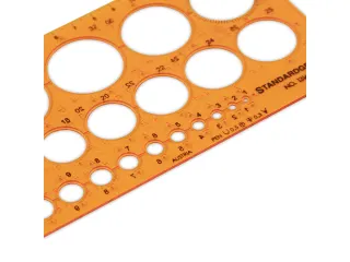 Sjabloon cirkel Standardgraph 1-36mm 25 cirkels met inktrand - 4