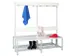 banc double,HxLxP 1600x1500x770mm,piètement RAL6011