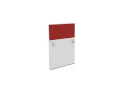 baliepaneel,v. bureau,aanbouw links,B 800mm,Bl-wit,BN4011-rood
