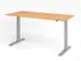 Bureau assis-debout électrique 700-1200x1800x800mm hêtre/argenté