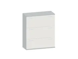hangmappenkast 1150x1000x430mm 3hangmappenframes Onyx+ wit
