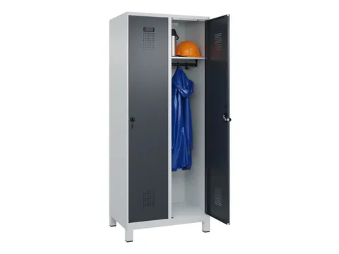 locker,HxBxD 1950x800x500mm,2vak,vak B 400mm,draaigrendel,voeten