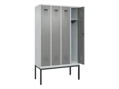 locker,HxBxD 2120x1200x500mm,4vak,vak B 300mm,cil.-slot,voetonderstel