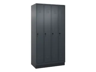 locker,HxBxD 1950x1000x500mm,4vak,vak B 250mm,draaigrendel,sokkel - 1