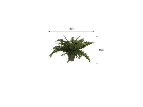 Kunstplant Mica Boston varen groen in pot 42x50cm