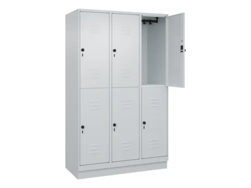 dubbeldekse locker,HxBxD 1950x1200x500mm,3x2vak.,vak B 400mm