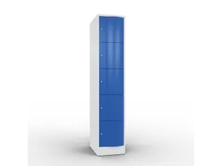 lockerkast,HxBxD 1950x396x640mm,1x5vakken,romp RAL7035,front RAL5010 - 2