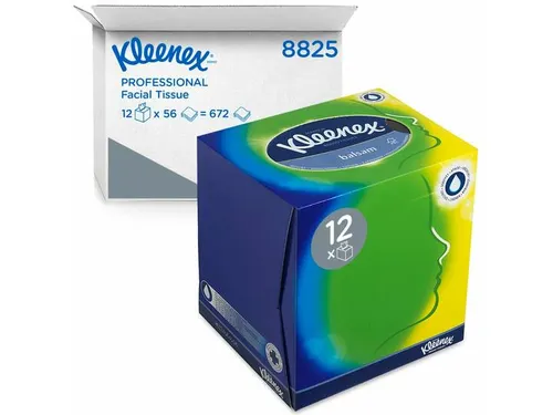 Kleenex 8825 facial tissue 3-laags wit kubus 20x20cm 12 x 56 tissue