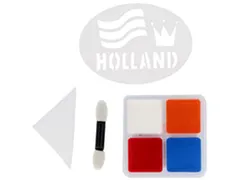 Oranje schminkset met sjabonen