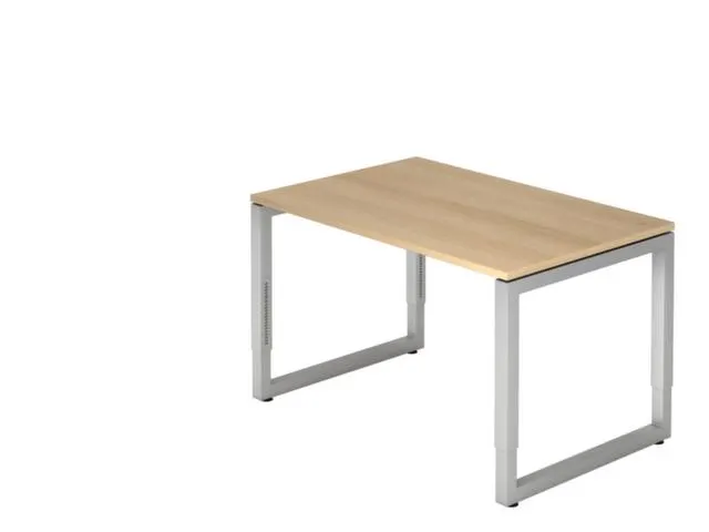 In hoogte verstelbaar bureau,HxBxD 650-850x1200x800mm,blad eiken