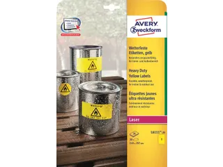 Avery Zweckform Ultra sterk etiket L6111-20 210x297mm Geel 20 stuks - 5