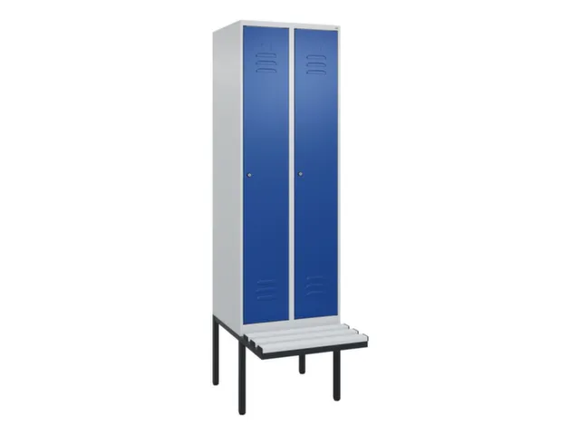 locker met bank,HxBxD 2120x600x815mm,2vak,vak B 300mm,cil.-slot
